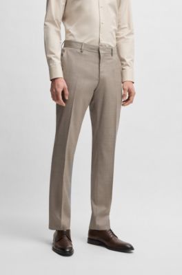 Slim-fit suit in virgin wool, Light Beige