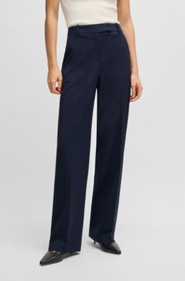 Regular-fit trousers micro-check virgin wool