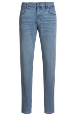 Maine regular-fit jeans in blue stretch denim, Blue