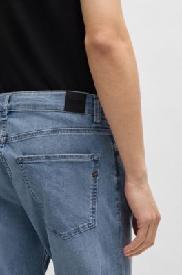 Maine regular-fit jeans in blue stretch denim, Blue