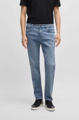 Jean Regular Maine en denim stretch bleu, Bleu