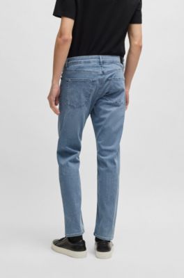 Maine regular-fit jeans in blue stretch denim, Blue