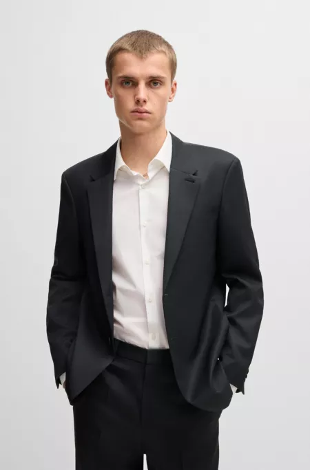 HUGO FORWARD slim-fit suit jacket in wool-blend twill