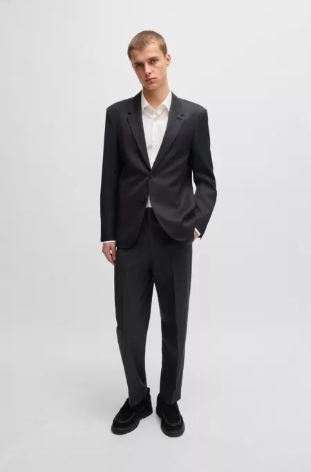 HUGO FORWARD slim-fit trousers in wool-blend twill