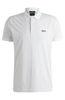 Paddy polo shirt in stretch cotton with printed pattern