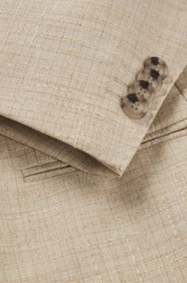 Costume deux pi&egrave;ces en tweed &agrave; motif, Blanc