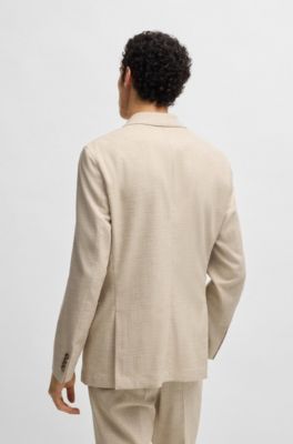 Costume deux pi&egrave;ces en tweed &agrave; motif, Blanc