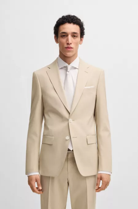 Slim-fit blazer in stretch chiffon