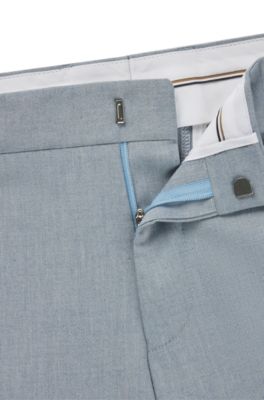 Pantalones formales de gasa el&aacute;stica, Celeste