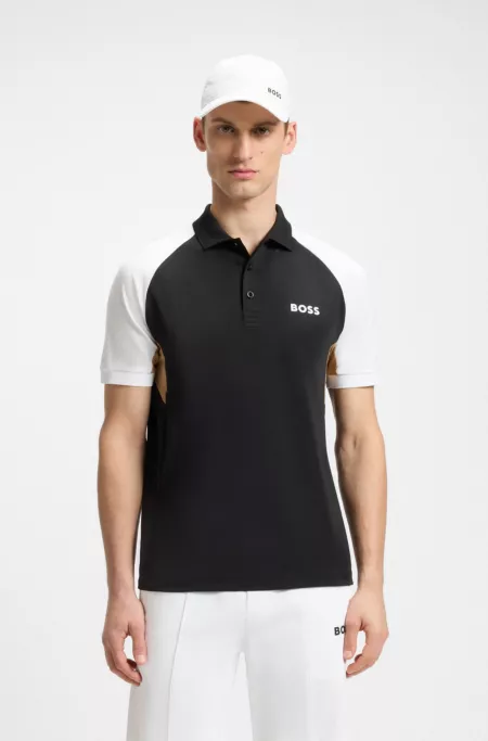 Active Paddy color-blocked polo shirt with mesh inserts