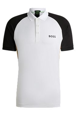 Polo Paddy activo con bloques de color y apliques de malla