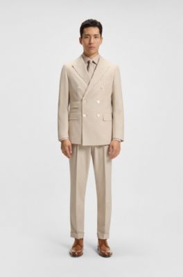 Leather Derby shoes with apron toe, Brown