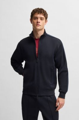 美品✨HUGO BOSS 中綿ジャケット M相当 現行 ブルゾン ストライプ HUGO BOSS (ヒューゴボス) フルジップ 中綿 ジャケット LIGHTWEIGHT