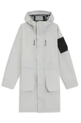 Parka repelente al agua con costuras selladas, Gris claro