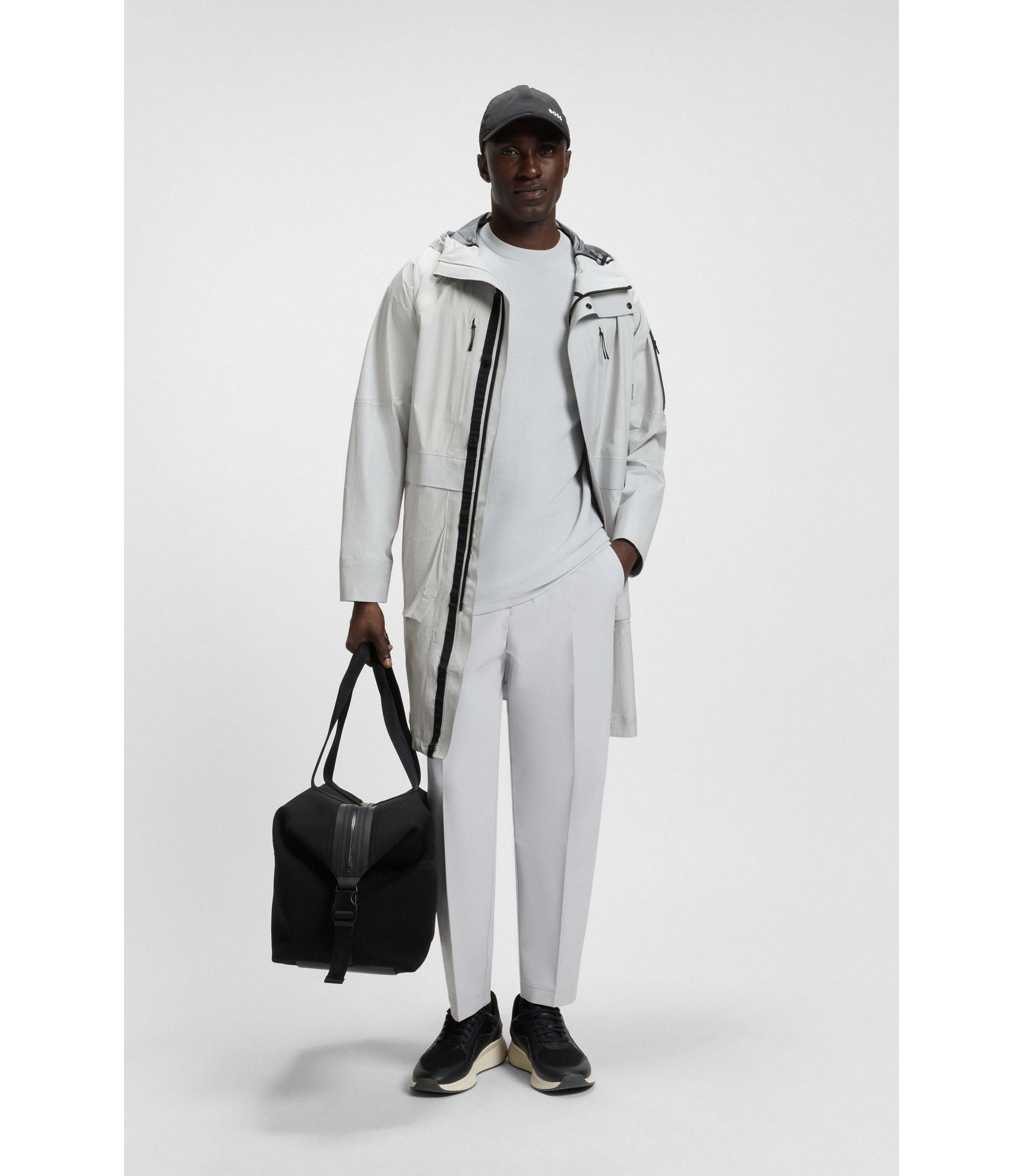 BOSS - Water-repellent parka jacket with sealed seams - Light Grey