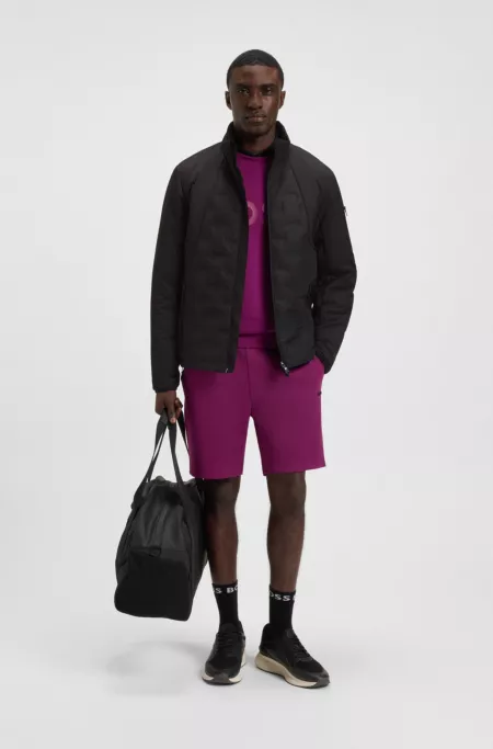 Down-filled jacket with water-repellent finish