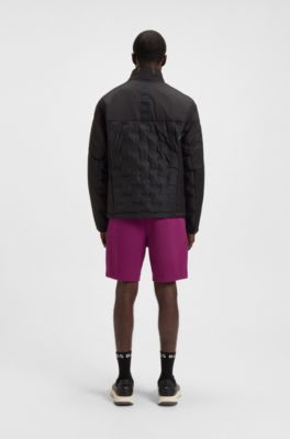 Down-filled jacket with water-repellent finish, Black