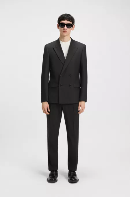 Slim-fit trousers in a wool blend