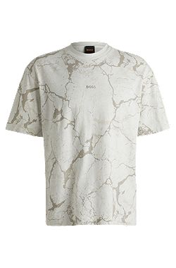 Cotton-jersey T-shirt with all-over print