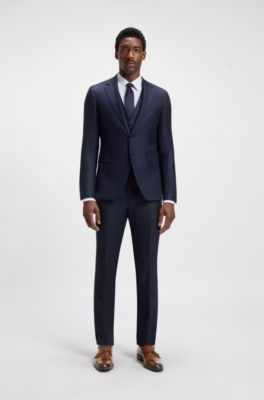 Leather double-monk shoes with cap toe, Brown