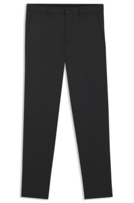Pantalones de golf de sarga el&aacute;stica repelente al agua, Negro