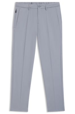 Pantalones de golf de sarga el&aacute;stica repelente al agua, Gris oscuro