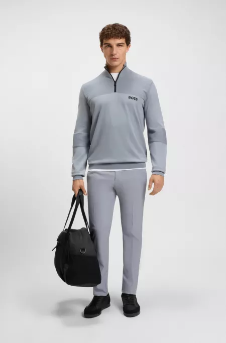 Stretch-twill golf trousers with water-repellent finish