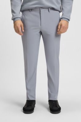 Pantalones de golf de sarga el&aacute;stica repelente al agua, Gris oscuro