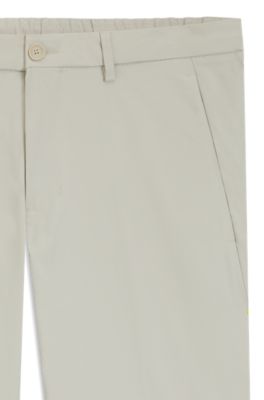 Stretch-twill golf trousers with water-repellent finish, Light Beige
