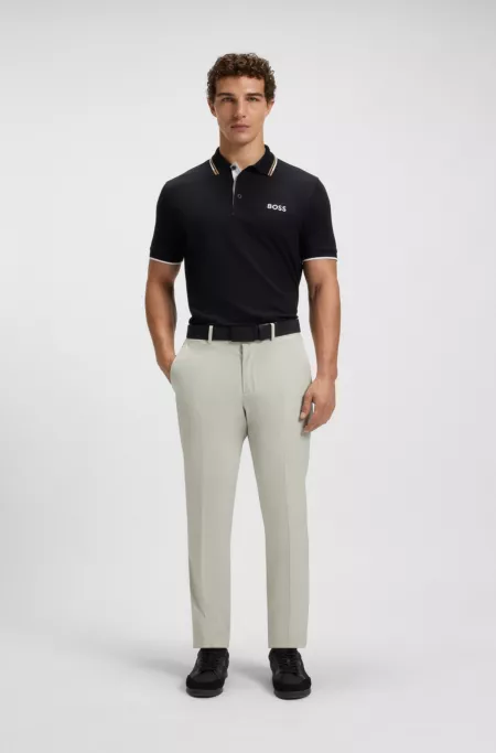 Stretch-twill golf trousers with water-repellent finish