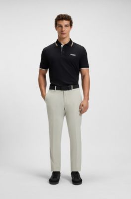 Stretch-twill golf trousers with water-repellent finish, Light Beige