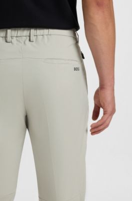 Stretch-twill golf trousers with water-repellent finish, Light Beige