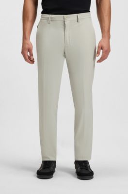 Stretch-twill golf trousers with water-repellent finish, Light Beige