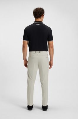 Stretch-twill golf trousers with water-repellent finish, Light Beige