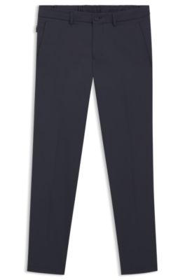 Pantalon de golf en twill stretch d&eacute;perlant, Bleu fonc&eacute;
