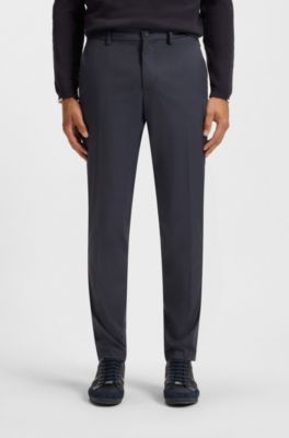 Pantalones de golf de sarga el&aacute;stica repelente al agua, Azul oscuro