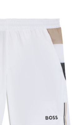 Shorts deportivos de tenis en tejido el&aacute;stico con control de la humedad, Blanco