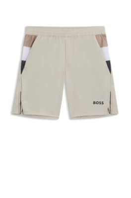 Shorts deportivos de tenis en tejido el&aacute;stico con control de la humedad, Beige claro