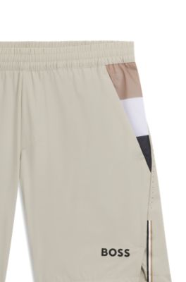 Shorts deportivos de tenis en tejido el&aacute;stico con control de la humedad, Beige claro
