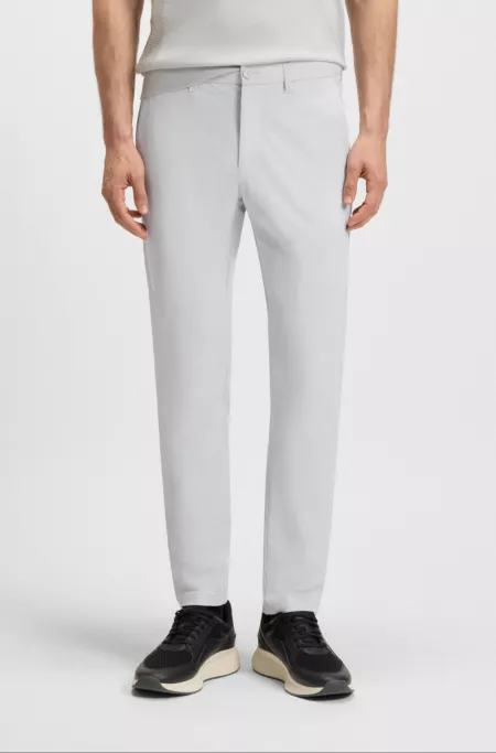 Slim-fit chinos in stretch seersucker