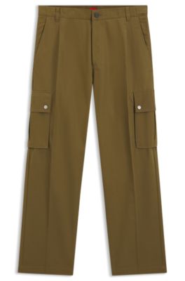 Pantalones estilo cargo slim fit en algod&oacute;n mercerizado, Cal