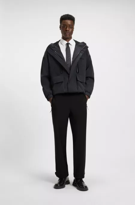 Regular-fit trousers in stretch twill