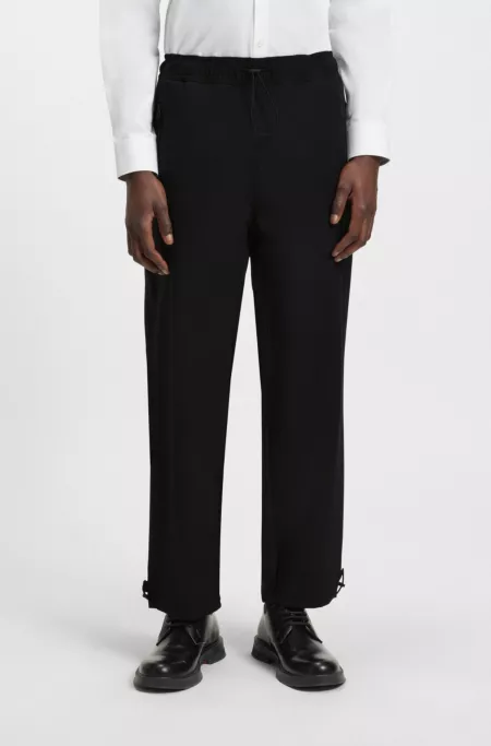 Regular-fit trousers in stretch twill