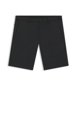 Easy-iron shorts with water-repellent finish, Black