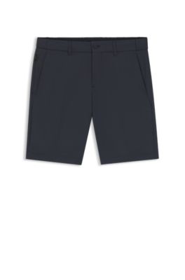 Shorts repelentes al agua con acabado de planchado f&aacute;cil, Azul oscuro