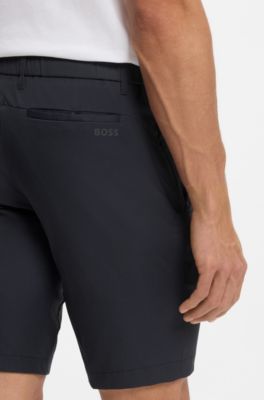 Shorts repelentes al agua con acabado de planchado f&aacute;cil, Azul oscuro