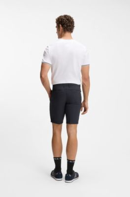 Shorts repelentes al agua con acabado de planchado f&aacute;cil, Azul oscuro