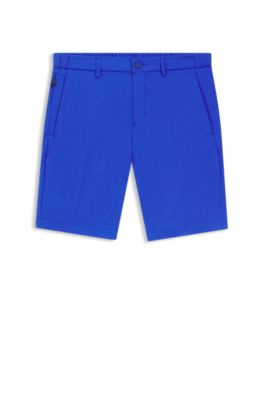 Shorts repelentes al agua con acabado de planchado f&aacute;cil, Azul