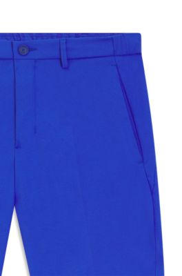 Shorts repelentes al agua con acabado de planchado f&aacute;cil, Azul
