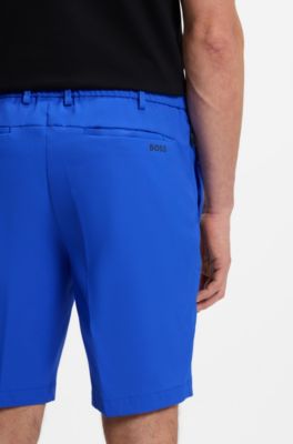 Shorts repelentes al agua con acabado de planchado f&aacute;cil, Azul